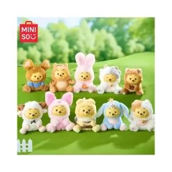MINISO Disney Winnie The Pooh Collection Naughty Team Vinyl Plush Pendant Surprise Box